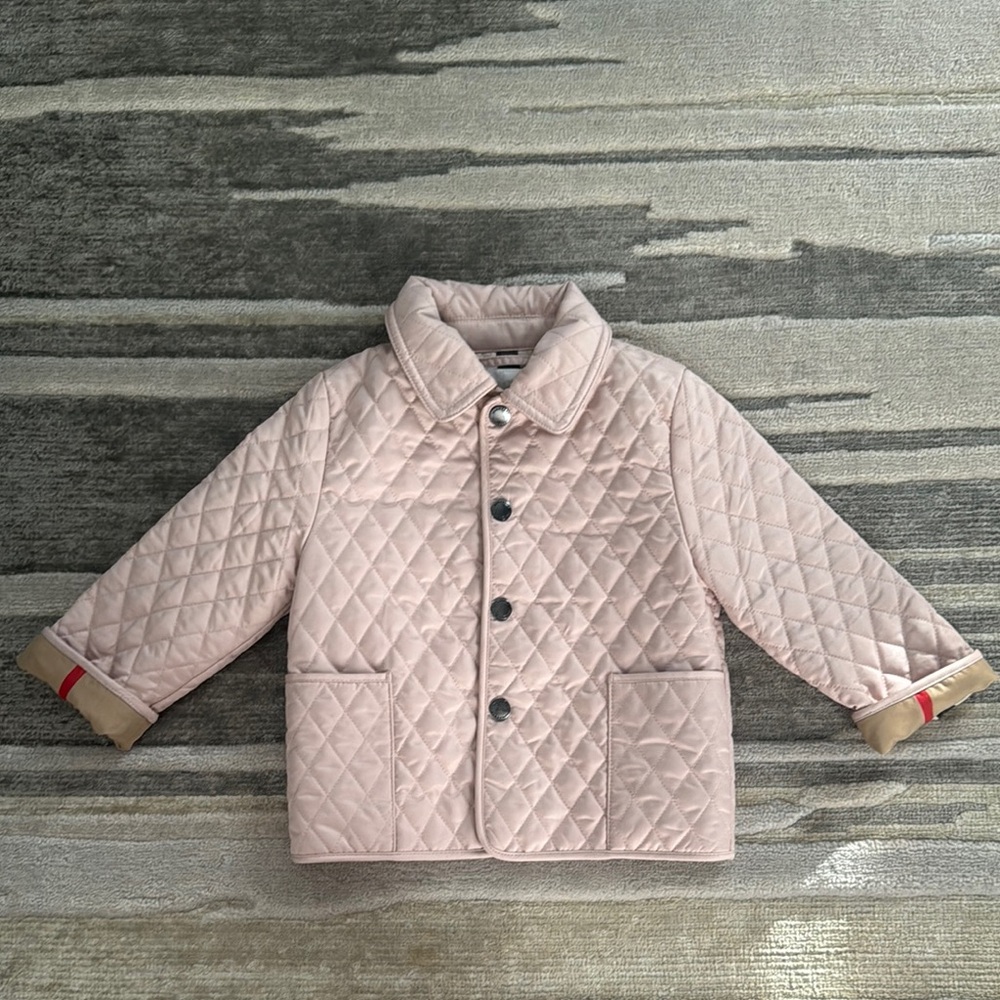 Burberry Pink Quilted Kids Jacket